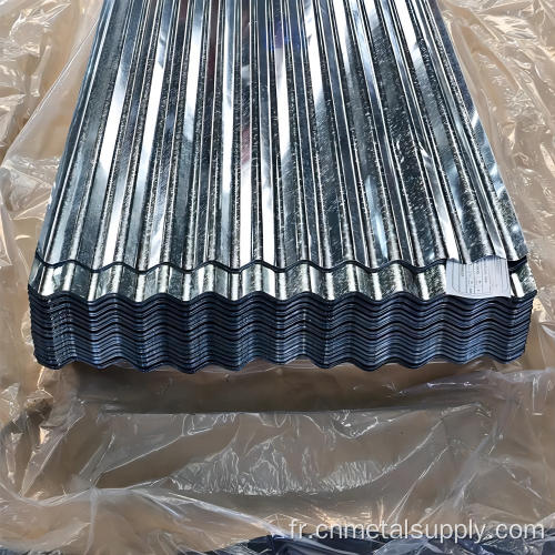 DX51D Zinc revêtu de toit en acier galvanisé ondulé